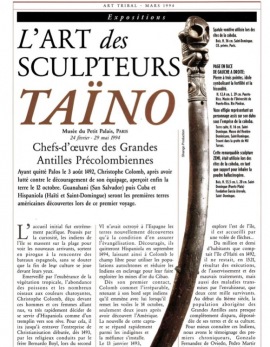 L'art des sculpteurs Taïno.