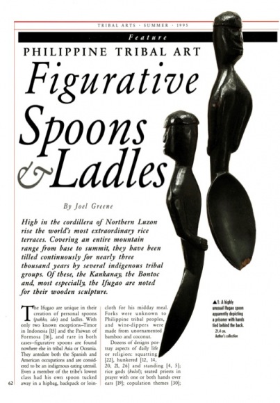 Philippine Tribal Art. Figurative Spoons and Ladles