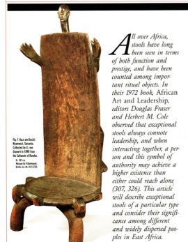 East-African High-Backed Stools: a Transcultural Tradition