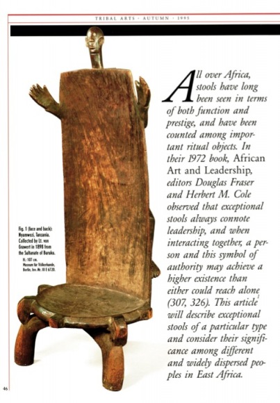 East-African High-Backed Stools: a Transcultural Tradition
