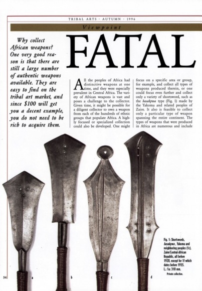 Fatal Beauty: Tips for Collectors of African Weapons