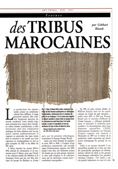 Textiles et Tapis des tribus marocaines