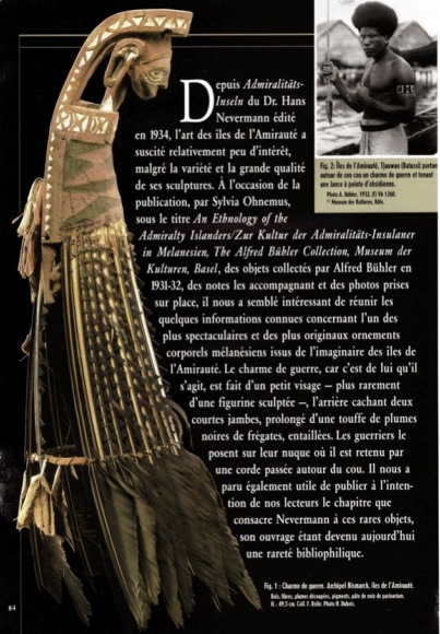 Charmes de guerre des îles de l'Amirauté