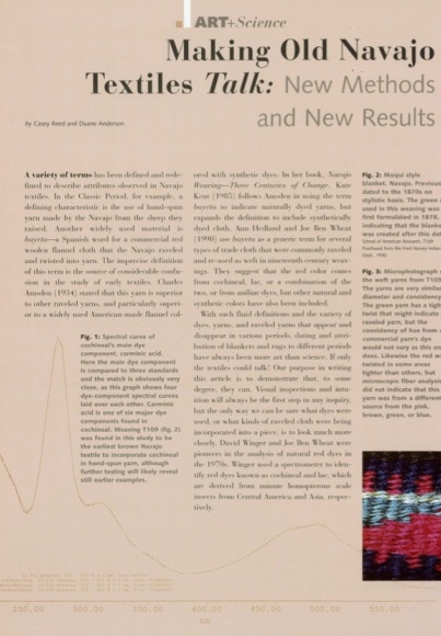 Making Old Navajo Textiles Talk: New Methods and New Results