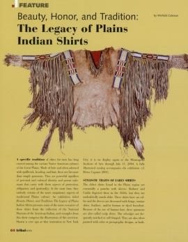 Beauty, Honor and Tradition: The Legacy of Plain Indians Shirts