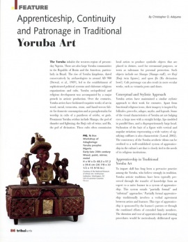 Apprenticeship, Continuity and Patronage in Traditional Yoruba Art