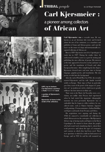 Carl Kjersmeier : A Pioneer Among Collectors of African Art