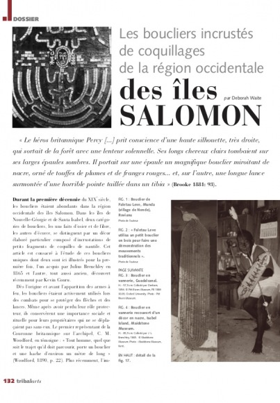 Les boucliers incrustés de coquillages de la région occidentale des îles Salomon