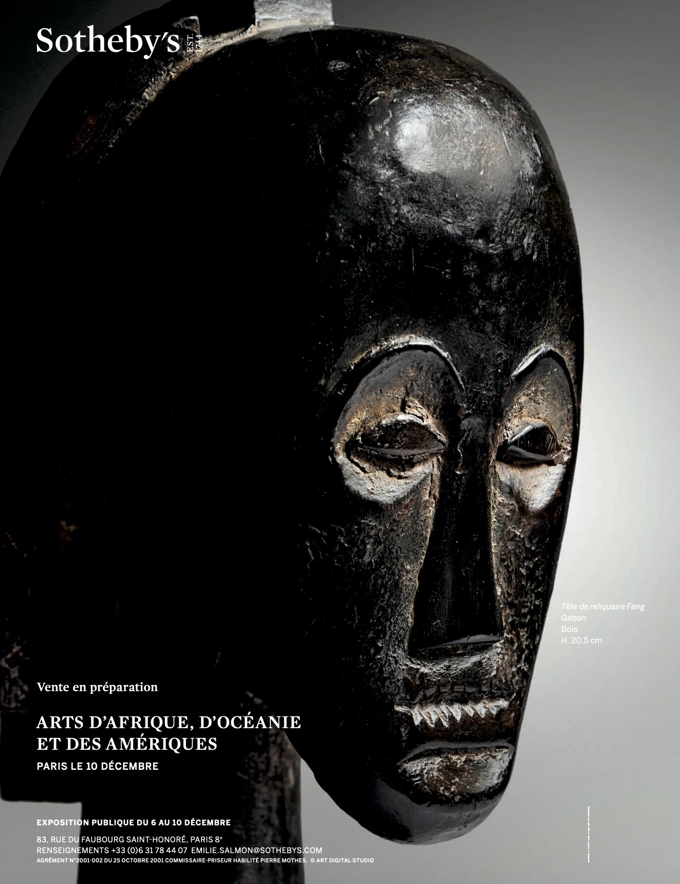 Sotheby's Art d'Afrique et d'Océanie - décembre 2025