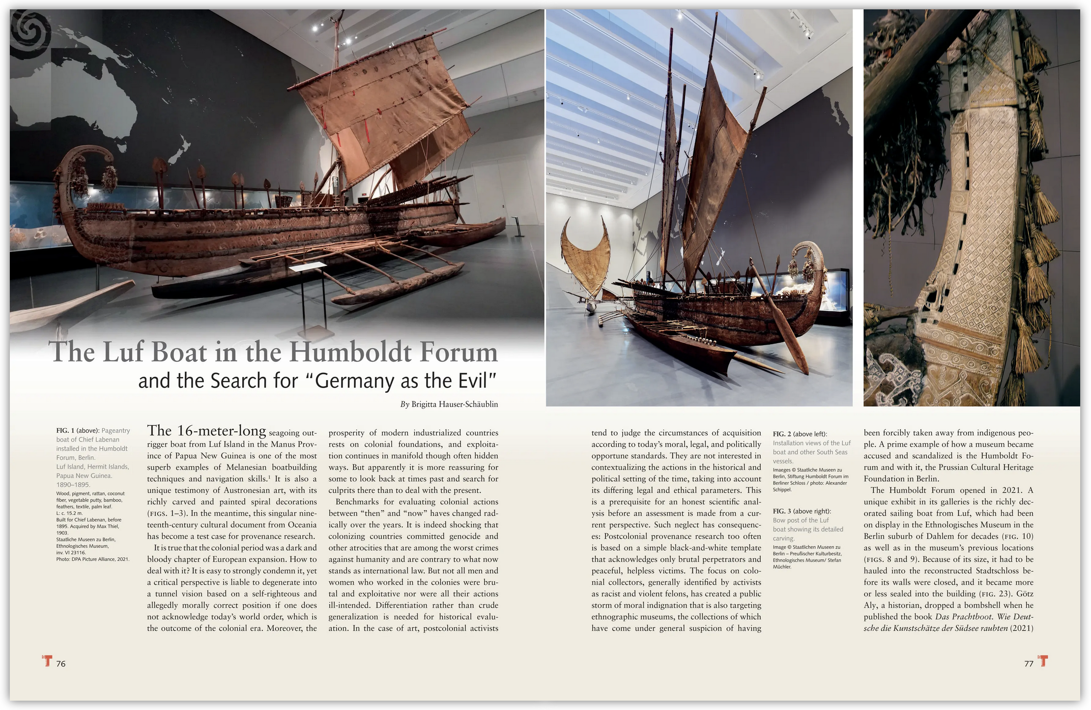 The Luf Boat in the Humboldt Forum and the search for “Germany as the Evil” By Brigitta Hauser-Schäublin