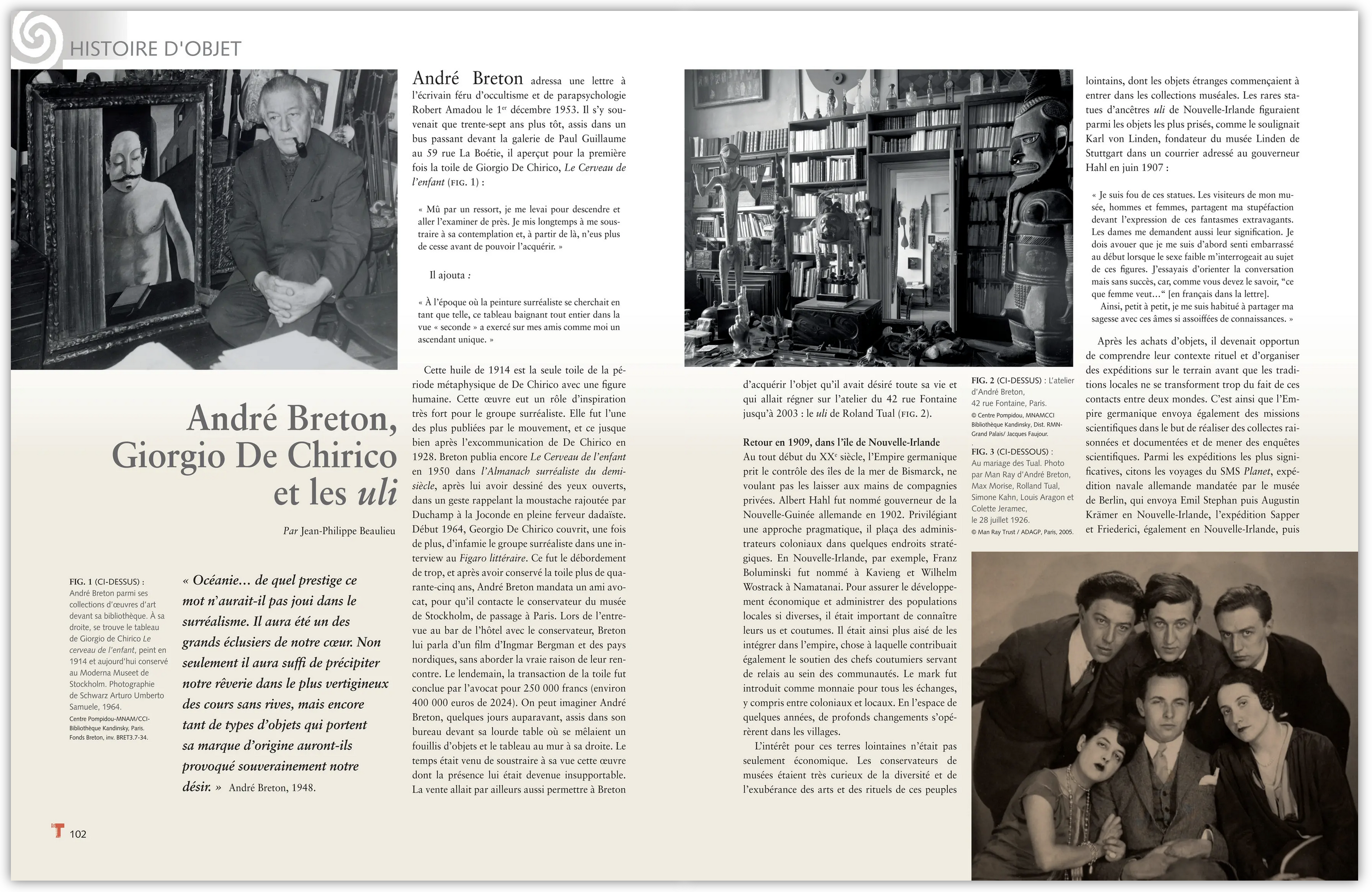     André Breton, Giorgio De Chirico et les uli Par Jean-Philippe Beaulieu
