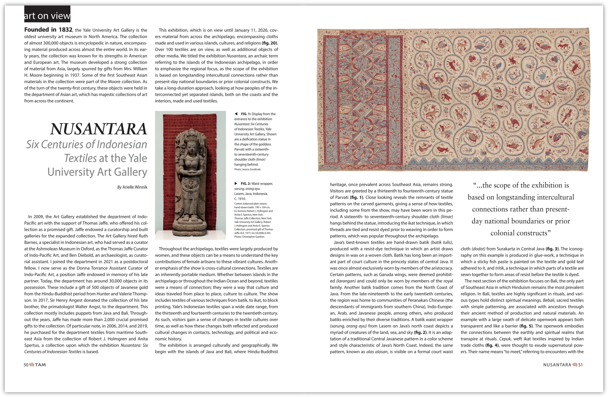 NUSANTARA. Six Centuries of Indonesian Textiles at the Yale University Art Gallery