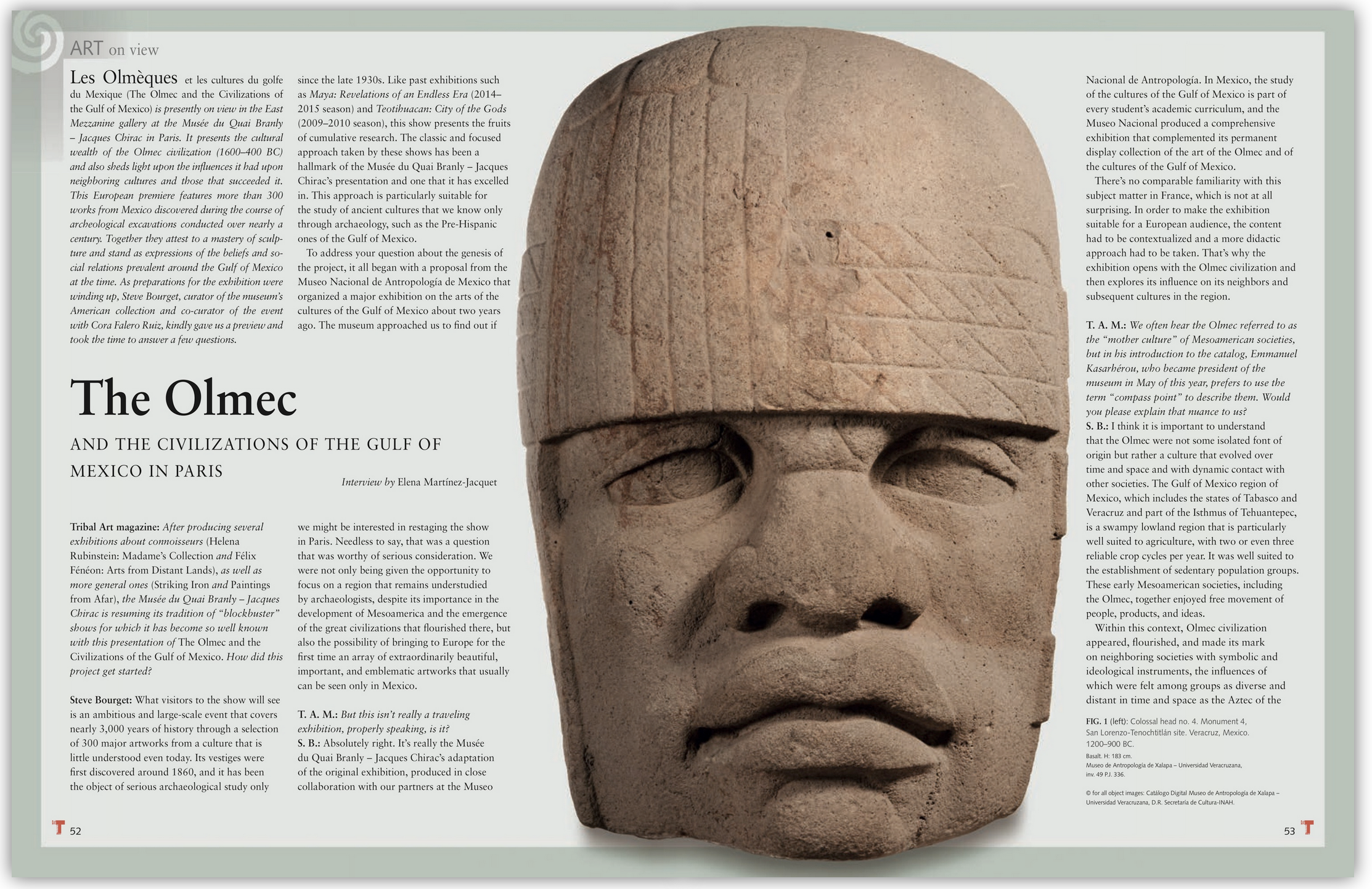 Olmecs at quai Branly, Mexico