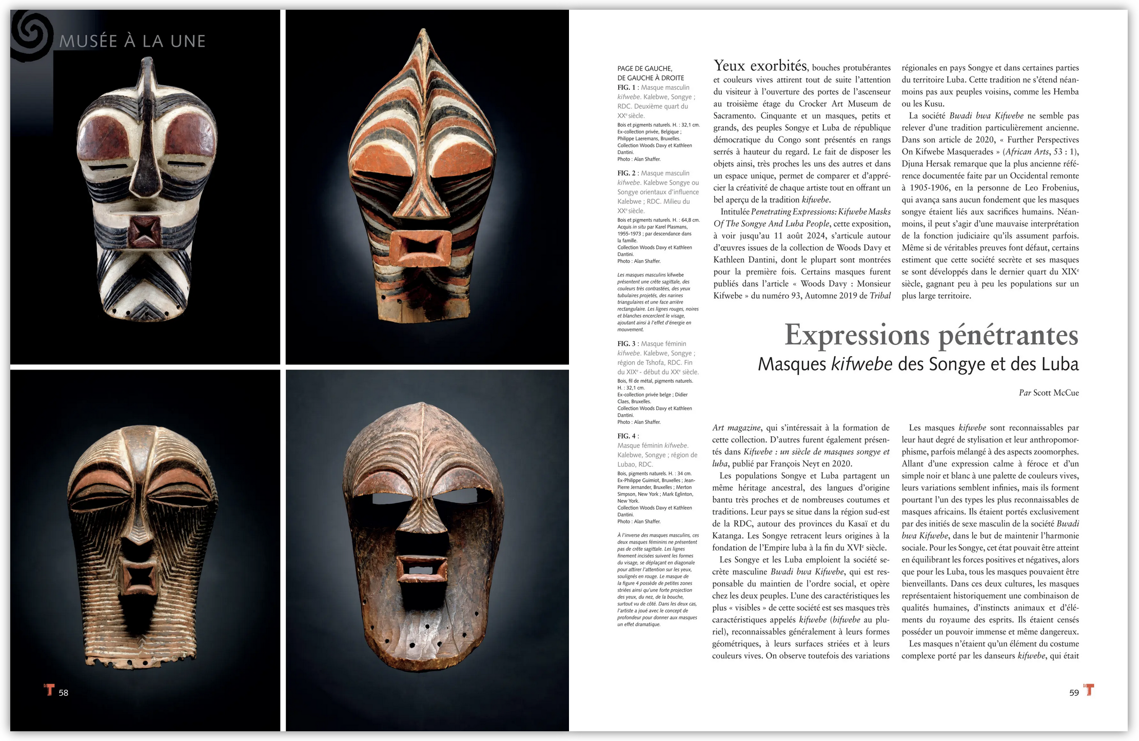 Expressions pénétrantes. Masques kifwebe des Songye et des Luba Par Scott McCue