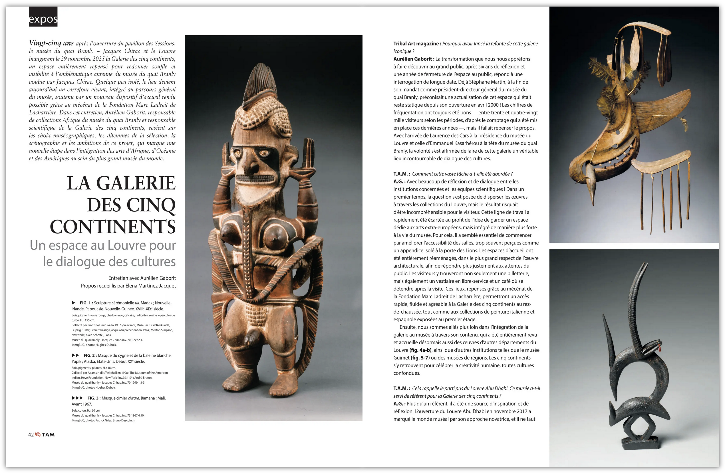 La Galerie des cinq continents. Un espace au Louvre pour le dialogue des cultures  Entretien avec Aurélien Gaborit 